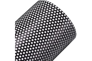 ‎BLUESHYHALL Blueshyhall Car Windscreen Film, Perforated Black, Car Window Privacy Screen, Blackout Sun Protection, Car Interior Perforated, Privacy Film Self-Adhesive for Door, Balcony, Office (30 x 120 cm)