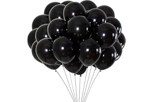 JARTTY Palloncini Neri Palloncini Neri Metallizzati 40cm 50pezzi Festa Compleanno Halloween Matrimonio Laurea Addio Nubilato Anniversario Decorazioni