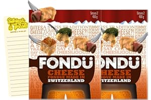 Fondue Cheese Bundle with Swiss Cheese Fondue 400g x2 and Intrinsic Treats Shopping List Card
