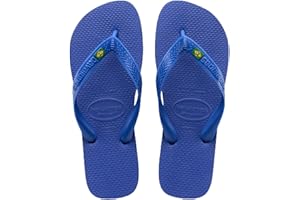 Havaianas - Brasil Logo, Tongs Iconiques, Confortables et Durables, Lanières avec le Drapeau du Brésil et Semelle Antidérapante aux Bandes Colorées, Adultes Unisexe