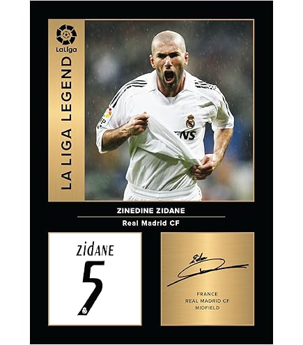 Autographe Original Zinédine Zidane – AS Cannes / Real Madrid – Collection AK
