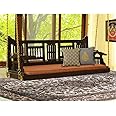 Generic Handcrafted Solid Teak Wooden Reversible Ceiling Swing For Indoor Home Decor, Wooden Swing With Back Support And Hand Rest, Atio Jhula For Home Indoor, 23 X 48 X 70 Inch