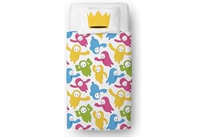 Fall Guys Official Kids Gaming Single Duvet Cover Set | Reversible 2 Sided Bedding Including Matching Pillow Case | Character World Brands Single Bed Set