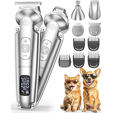 Hundepfotenhaartrimmer - Leiser Kabelloser Rasierer Für Hunde & Katzen Mit LED Licht