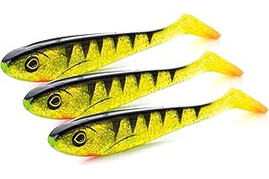 ‎ZITE Zite Fishing Inzite Flanker Hecht-Shad 18,5cm - UV-Aktiver Gummiköder für Hecht-Angeln – Robuster & Effektiver Gummifisch – Fängiger Hecht-Köder