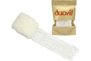 duoyif Filet pour roti, Filet à Viande roulé, Filets a charcuterie de Coton Élastique Calibre 22, Rouleau à Viande pour Fumer Frire et Cuire De La Viande, Diamètre Maximum d'extension 30cm (5 mètres)