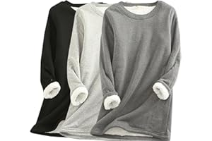 Wyongtao Lot de 3 Pull Cachemire Femme,Pull Femme Hiver 2025 Chaud et Confortable Sweat Femmes Polaire Décontracté et Polyvalent Pullover Femmes Chic et Élégant Sweatshirt Casual Grande Taille