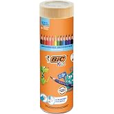 BIC Kids Evolution &Uuml;&ccedil;gen Jumbo Boya Kalemi 13'l&uuml; Metal T&uuml;p, &Uuml;&ccedil;gen Tasarım, Kıymık Oluşturmaz, &Ccedil;iğnemeye Karşı Dayanıklı