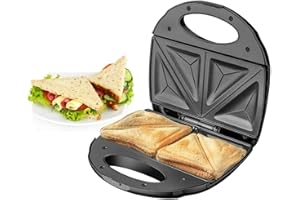 Belaco Sandwich Maker 2 Slice Sandwich Toaster Machine Non-Stick Easy Clean 750W Triangle cooking, Non-stick coating plate