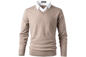 Harbrosrce Herren Strick Pullover V Ausschnitt Strickpullover Feinstrick Mock Hemdkragen Strickwaren Lange Ärme Gestrickt Strickjacke Sweatshirt Pulli