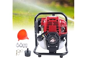 ESYOGEN Wasserpumpe Mit Benzinmotor 4 Takt 1" Einzylinder Hochdruck GartenbewäSserung Pumpe,Einzylinder, LuftgeküHlter,Maximaler Auftrieb 30M,1.2Kw，8500R/Min