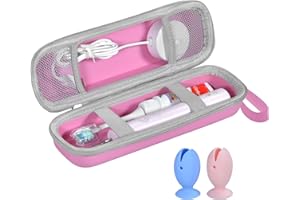 TUNYINSH Elektrische Zahnbürste Reiseetui für Oral-B/Oral-B Pro/Philips Sonicare Electric Toothbrush, Tragbare Hartschalen Reisetasche Reise-etui mit 2pcs Zahnbürsten Kopf Silikon Schutzhülle (Rosa)