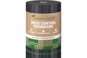 GardenGloss 50m² Anti-Ogräsduk 100g/m² – Vattengenomsläpplig och Rivstark – Ogräsduk Trädgårdsduk med Hög UV-Stabilisering