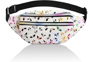 Xzeemo Marsupio Moda da Donna, Marsupio impermeabile, Donna Viaggio Marsupio Tracolla, con 2 Tasche con Cerniera Cinturino Regolabile per Escursionismo Corsa Attività All'aperto (Bianco)