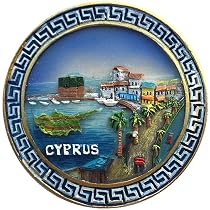 MUYU Magnet Da Frigo 3D Cipro - Souvenir Di Viaggio Originale In Resina, Piccolo 5x7 Cm