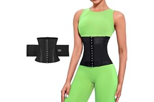 PQWEUU Taillenmieder Korsett Damen Shapewear Taillenformer Atmungsaktives Netz Taillengürtel Bauchdeckenstraffung Korsett Waist Trainer mit Doppelte Stufe 6 Reihen Haken