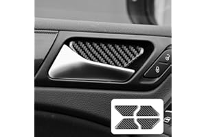 KUNGKIC 4pcs in fibra di carbonio auto pannello porta Sticker interno Trim Cover compatibile con Volkswagen VW Golf 6 GTI MK6 2008-2013 accessori