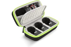 YOUSHARES Wireless Go 2 - Custodia rigida professionale per microfono floccato, compatibile con microfono Rode Wireless GO II