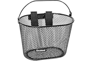 ANZOME Cesta de bicicleta de metal para manillar de niños, color negro, duradera, fácil de instalar, adecuada para todas las bicicletas infantiles