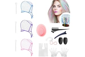 ROONTIN Hair Highlighting Kit Disposable Highlight Cap Coloring Dye Tool Set for DIY Salon Hair Dye Tools, Colouring Tools & Accessories
