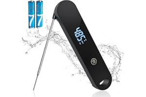CHARMLINE Termometro cocina de Alta Precisión, Lectura Instantánea en 0,5 s, Precisión ±0,3°C, Termómetro para Carnes, Horneado y Parrilla, Pantalla con Rotación Automática de 180°