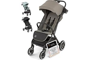 Hartan Clixx Buggy Kinderwagen – Reisebuggy ab 6 Monate, klein zusammenklappbar, höhenverstellbar, mit Sonnen- & Regenschutz, ideal für unterwegs (Rock)