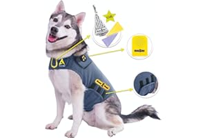 CozyVest® Dog Anxiety Vest 3-in-1 Music & Aromatherapy Shirt, Relaxing Sound & Essential Oil Scent Jacket, Fireworks Thunder Separation & Thunderstorm Canine Stress Relief Coat (Gray, XS [8-14 Lbs])