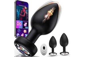 TAGNAFF Plug Anal Juego de 3, Dildo Anal Plug Dilatador Plug Anales,con Vibración para Mujer Hombre 10 Modos Juguetes Sexuales, Silicona Butt Plug Consolador Anal Juguetes Eróticos para Pareja Sexuales