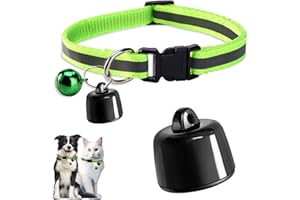 KOLGEIKJ Chat Tracker, Traceur GPS pour Chat & Chie, Gps Cha-t, Traceur GP-S Cha-t, Compatible iOS & Android, sans Frais Supplé Mentaires, Trace-ur GP-S Intelligent pour Animaux De Compagnie, Cha-t & Chie