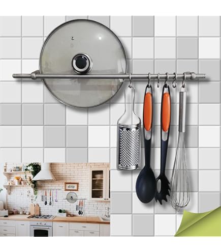 Portacoltello Da Parete Con Ganci - Organizzatore Cucina Salvaspazio Argento 50cm - Foto 9