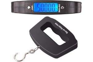 Kinstecks 110lb / 50kg Poissons échelles LCD rétro-éclairé Balance électronique Balance de pêche numérique Balance de pêche Suspendue pour la Chasse pêche Postale Cuisine