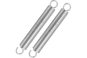 HEOZHUYI 2 Pcs Surtido de Muelles de Compresión, 190mm Muelles de Tracción de Acero al Carbono, Resorte de Compresión, Muelle de Extensión, Resortes de Tensión con Doble Gancho, OD 25 mm