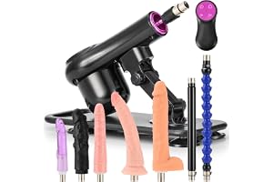 SENSUA Thrusting Sex Machine med 7 dildos och fjärrkontroll 3XLR Connector Dildo Machine Vuxen Sexleksaker för Vaginal Anal Massage Onani för Kvinnor Män Par