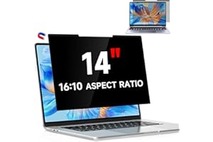 LUSA DESIGN Magnétique Filtre de Confidentialité pour 14 pouces 16:10, Filtre Ecran confidentialité anti-espion amovible, protection d'écran antireflet de confidentialité pour Lenovo HP Dell Acer Samsung Asus