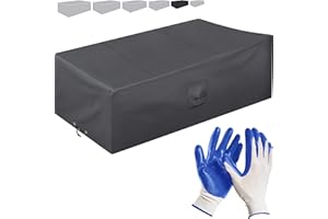 Smartpeas Abdeckplane Gartenmöbel - Wasserdicht | UV Beständig | Winterfest Schutzhülle Gartenmöbel - Dimesion 170x100x70 cm - Mit Ventilationsfenster - Plus: Gartenhandschuhe