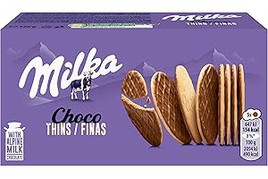 Milka Choco Finas Galletas con Chocolate con Leche de los Alpes, 126g