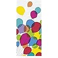 Balloons & Rainbow Birthday Cellophane Bags (12cm x 27cm) - Vibrant & Colorful Party Favor Bags - Perfect for Celebrations & Gifts - 20ct