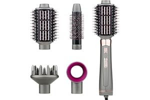 HyAdierTech Szczotka z ciepłym powietrzem, okrągła szczotka do stylizacji włosów, 4 w 1, wielofunkcyjna suszarka do włosów, suszarka z okrągłym włosiem, lokówka do włosów, joniczna szczotka do włosów