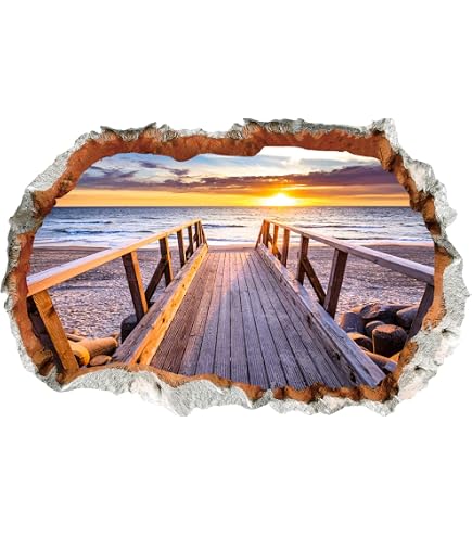 Wandtattoo „Insel Sylt“ – 45 X 120 Cm, Braun, Selbstklebend, Rückstandslos Entfernbar