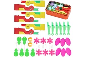 MASPHY 33 Stück Nadeleinfädler, Nadel Einfädler, Kunststoff Nähnadeln Einfädler, Automatischer Einfädler Nadel, Einfädelhilfe für Nähnadeln Einfädler für Nähmaschinen, Nadeln Einfädler Set für Handnäh