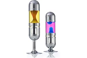 Lampada Lava Mathmos: Pod e Pod+ Lampada lava alimentata a candela (Giallo/Arancione & Rosa/Blu)