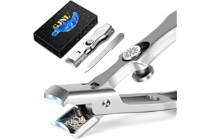 GJNL New Nail Clippers for Men Thick Nails, 2024 Upgrade Wide Jaw Opening Nail Clippers with Catcher, No Splash Toenail Clippers for Seniors, Professional Ultra Sharp Fingernail Cutter with Safety Lock