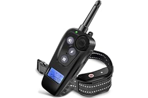WOCVRYY Collier de Dressage pour Chien, Collier Electrique Étanche avec Télécommande 3 Modes 100 Niveaux Rappel d'Éducation Portée de 700 Mètre pour Petit/Grand/Moyen Chien