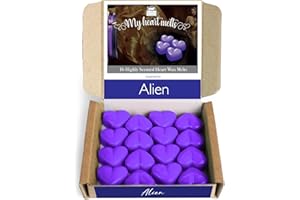 SPOTLESS LEOPARD Alien Wax Melts - 16 x 5g Heart Shaped Soy Wax Melts Vegan and Pet Friendly on a Presentation Gift Box