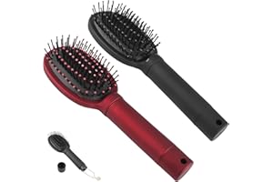 Asfrode Lot de 2 brosses à cheveux avec compartiment secret, tirelire discrète pour objets de valeur, coffre-fort caché pour les voyages ou la maison, dévissable en bas pour ranger vos objets de