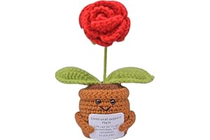 Mwmoeen Pocket Hug Positive Blume, Lustige Positive Strickwolle Sonnenblume Motivationsgeschenke Geschenke für Freundin Kollegen und Famili(P2)