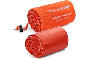 Primacare CB-3684 Emergency Sleeping Bag for Survival – Mylar Blanket/Tent Used for Emergencies, Camping, Hiking, Hunting, Marathons, Outdoors, and Perfect for Medical First Aid Supply Kits, Adult