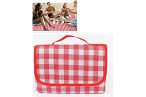 QZLSAYSL Plaid Impermeabile Da Picnic， Impermeabile E Aprova Di Umidità, Non Facile Da Frizionare E Rompere, Resistente Alla Trazione E Agli Strappi (a scacchi bianchi e rossi)