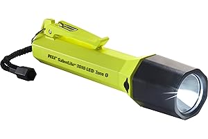 PELI 2010Z0: ATEX Zone 0 Ex-Schutz LED-Taschenlampe, Premium-Taschenlampe, Hohe Qualität für Industrie, Handwerker, Feuerwehr, IPX7 wasserdicht, 129 Lumen, 22h Brenndauer, Farbe: Gelb