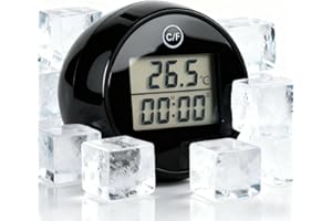 OIBEK Ice Bath Thermometer & Timer, Floating Digital Cold Plunge Water Thermometer, Waterproof IP67 Cold Plunge Water Timer Waterproof Ice Bath, Swimming Pool, Spa, Water Temperature Thermometer